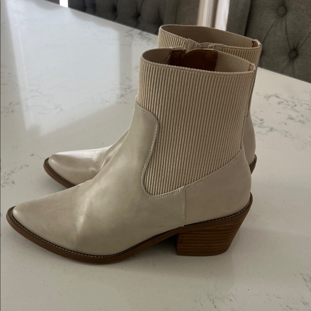 Dolce Vita Cream Ankle Booties